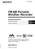 FM/AM Portable MiniDisc Recorder