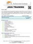 Core JAVA Training Syllabus FEE: RS. 8000/-