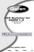 4X2 Switcher for 1.3. EXT-HDMI User Manual.