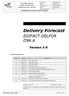 INFORMATION SYSTEMS POLICY Delivery Forecast EDIFACT DELFOR D96.A. Version 3.0. Version Date Description