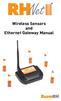Wireless Sensors and Ethernet Gateway Manual