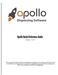 Apollo Quick Reference Guide Version 1.00