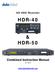 HD HDD Recorder HDR-40 & HDR-50 Combined Instruction Manual Rev