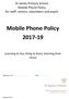 St James Primary School Mobile Phone Policy for staff, visitors, volunteers and pupils