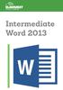 Intermediate Word 2013