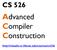 Advanced Compiler Construction