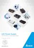 LED Power Supply. October From The World s No.1 Power Supply Company.