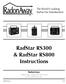 RadStar RS300 & RadStar RS800 Instructions