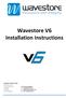 Wavestore V6 Installation Instructions