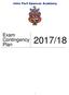 John Port Spencer Academy. Exam Contingency Plan 2017/18