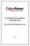 User s Manual. Installation Guide. PowerPanel Business Edition. UPS without Remote Management Card. For. Rev /09/03 Rev.