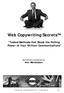 Web Copywriting Secrets