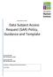 Data Subject Access Request (SAR) Policy, Guidance and Template