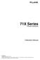 71X Series. Calibration Manual. Process Calibrators