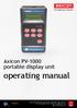 operating manual Axicon PV-1000 portable display unit THE BARCODE EXPERTS Industry Partner