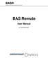 BASR Building Automation System Remote I/O. BAS Remote. User Manual # TD MC