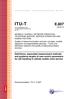 International Telecommunication Union ITU-T E.807 (02/2014) TELECOMMUNICATION STANDARDIZATION SECTOR OF ITU