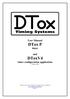 User Manual. DTox P. timer. and. DToxV4. timer configuration application. Version 4.00