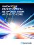INNOVATIVE PACKET-OPTICAL NETWORKS FROM ACCESS TO CORE THE TRANSMODE TM-SERIES