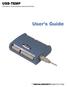 USB-TEMP. USB-based High-Precision 8-Channel Temperature Measurement Module. User's Guide