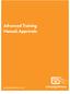 Advanced Training Manual: Approvals