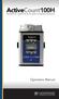 ActiveCount100H MICROBIAL SAMPLER WITH HEPA FILTERED EXHAUST. Operators Manual