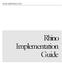 INNOMETRIKS INC. Rhino Implementation Guide