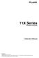 71X Series. Calibration Manual. Process Calibrators
