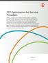 TCP Optimization for Service Providers