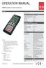 OPERATION MANUAL. HM309 portable measuring device. Technical data. Features. Applications