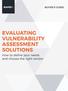 BUYER S GUIDE EVALUATING VULNERABILITY ASSESSMENT SOLUTIONS