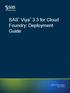 SAS Viya 3.3 for Cloud Foundry: Deployment Guide
