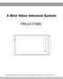 4 Wire Video Intercom System