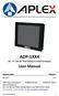 ADP-1XX4. 15, 17, and 19 Steel Enclosure Industrial Display. User Manual. Oct V1.0