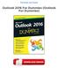 Free Downloads Outlook 2016 For Dummies (Outlook For Dummies)