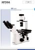 OPTIKA. Inverted biological microscopes XDS XDS-2 / XDS-2ERGO / XDS-3 / XDS-3LT. XDS Series Inverted biological microscopes