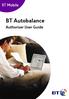 BT Autobalance. Authoriser User Guide