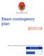 Exam contingency plan 2017/18