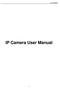 User Manual. IP Camera User Manual