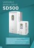SD500 VARIABLE SPEED DRIVE