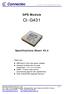 GPS Module. Ct-G431. Specifications Sheet V0.3