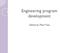 Engineering program development. Edited by Péter Vass