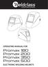 OPERATING MANUAL FOR. Promax 180 Promax 200 Promax 350 Promax 500 ELECTRONIC WELDING HELMETS