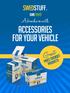 A brochure with. accessories FOR YOUR VEHICLE