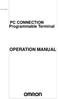 PC CONNECTION Programmable Terminal OPERATION MANUAL