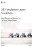 UBS Implementation Guidelines