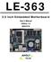 LE inch Embedded Motherboard. User s Manual Edition /9/16
