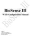 BioSense III. WEB Configuration Manual