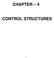 CHAPTER 4 CONTROL STRUCTURES