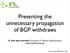Preventing the unnecessary propagation of BGP withdraws